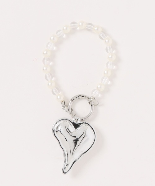 jouetie（ジュエティ）の「ハートモチーフビーズチャーム（チャーム・レディース・クリア/シルバー・FREE）」の3枚目の写真
