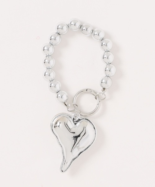 jouetie（ジュエティ）の「ハートモチーフビーズチャーム（チャーム・レディース・クリア/シルバー・FREE）」の4枚目の写真