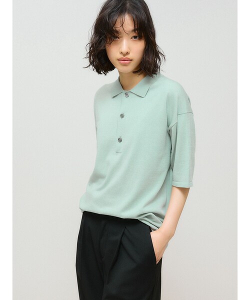 セール】MIDIUMISOLID for Ladies ポロニットプルオーバー