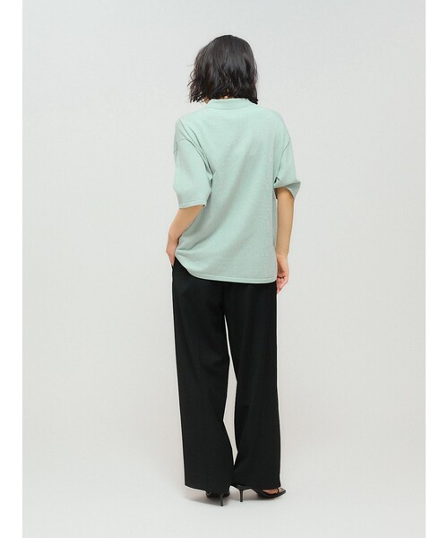 MIDIUMISOLID / ミディウミソリッド MIDIUMISOLID for Ladies ポロニットプルオーバー セール】MIDIUMISOLID for Ladies ポロニットプルオーバー