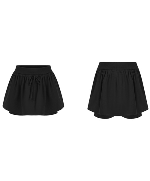 セール】レイヤードデザイン キュロットショートパンツ フレア