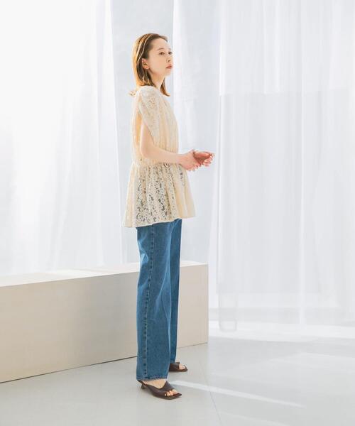 NEEDBY heritage（ニードバイヘリテージ）の「NEEDBY heritage　ANNIE PANTS（デニムパンツ・レディース・ブルー/ダークグレー・25/26/27/24）」の6枚目の写真