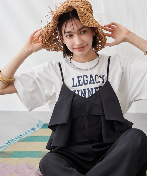 NAO(ナオ)の「フリルサロペット(つなぎ/オールインワン・レディース・チャコールグレー/ブラウン・FREE)」の10枚目の写真