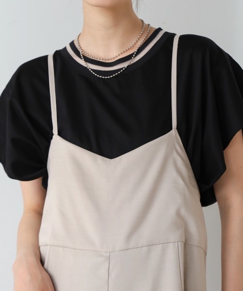 Bou Jeloud（ブージュルード）の「キャミタックサロペット（サロペット/オーバーオール・レディース・ブラック/ベージュ・MEDIUM）」の13枚目の写真