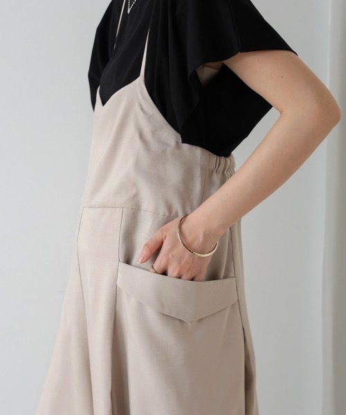 Bou Jeloud（ブージュルード）の「キャミタックサロペット（サロペット/オーバーオール・レディース・ブラック/ベージュ・MEDIUM）」の14枚目の写真