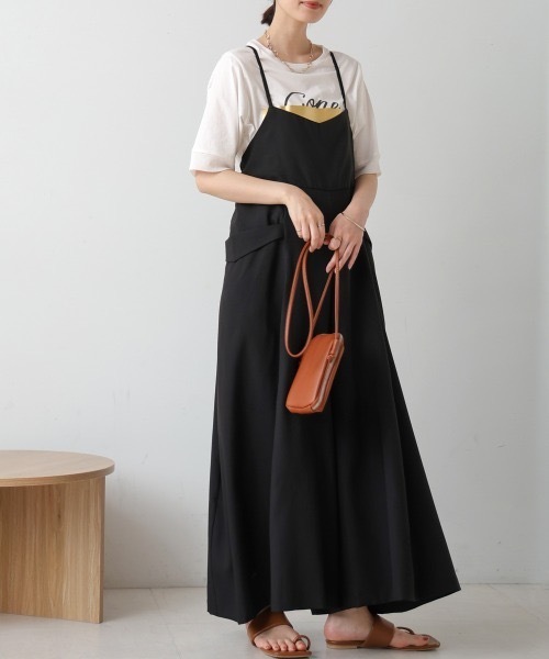 Bou Jeloud（ブージュルード）の「キャミタックサロペット（サロペット/オーバーオール・レディース・ブラック/ベージュ・MEDIUM）」の15枚目の写真