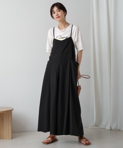 Bou Jeloud（ブージュルード）の「キャミタックサロペット（サロペット/オーバーオール・レディース・ブラック/ベージュ・MEDIUM）」の16枚目の写真