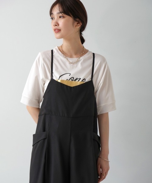 Bou Jeloud（ブージュルード）の「キャミタックサロペット（サロペット/オーバーオール・レディース・ブラック/ベージュ・MEDIUM）」の17枚目の写真