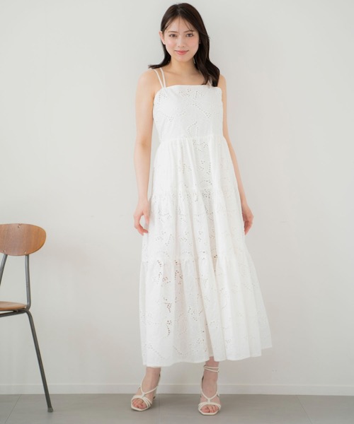 NOELA（ノエラ）の「【15周年】エンブロイダリーレースキャミワンピ（ワンピース・レディース・オフホワイト/ブラック/サックスブルー・S/M）」の17枚目の写真