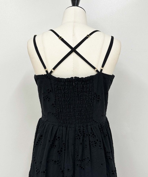 NOELA（ノエラ）の「【15周年】エンブロイダリーレースキャミワンピ（ワンピース・レディース・オフホワイト/ブラック/サックスブルー・S/M）」の11枚目の写真