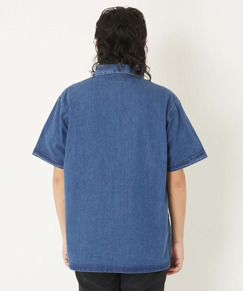 BLUE BLUE(ブルーブルー)の「STS0043 ジャガードデニムビーチシャツ(シャツ/ブラウス・メンズ・ブルー・SMALL/LARGE/MEDIUM/X-LARGE)」の4枚目の写真