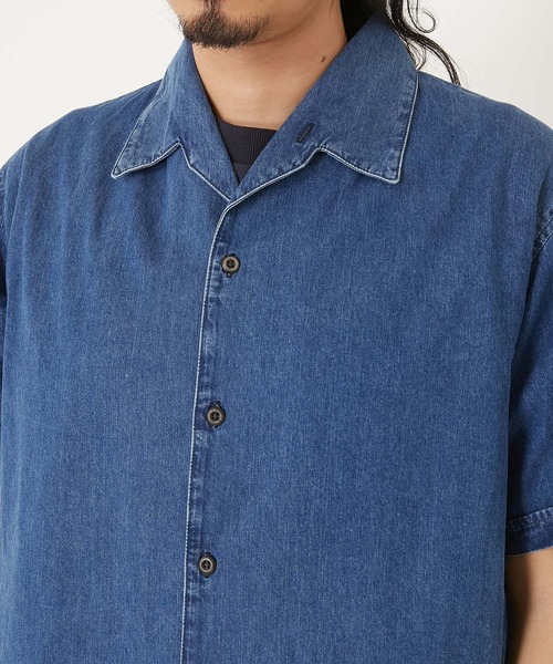 BLUE BLUE(ブルーブルー)の「STS0043 ジャガードデニムビーチシャツ(シャツ/ブラウス・メンズ・ブルー・SMALL/LARGE/MEDIUM/X-LARGE)」の5枚目の写真