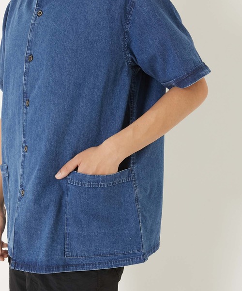 BLUE BLUE(ブルーブルー)の「STS0043 ジャガードデニムビーチシャツ(シャツ/ブラウス・メンズ・ブルー・SMALL/LARGE/MEDIUM/X-LARGE)」の6枚目の写真