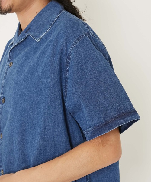 BLUE BLUE(ブルーブルー)の「STS0043 ジャガードデニムビーチシャツ(シャツ/ブラウス・メンズ・ブルー・SMALL/LARGE/MEDIUM/X-LARGE)」の7枚目の写真
