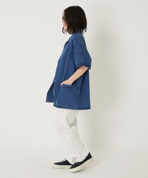 BLUE BLUE(ブルーブルー)の「STS0043 ジャガードデニムビーチシャツ(シャツ/ブラウス・メンズ・ブルー・SMALL/LARGE/MEDIUM/X-LARGE)」の10枚目の写真