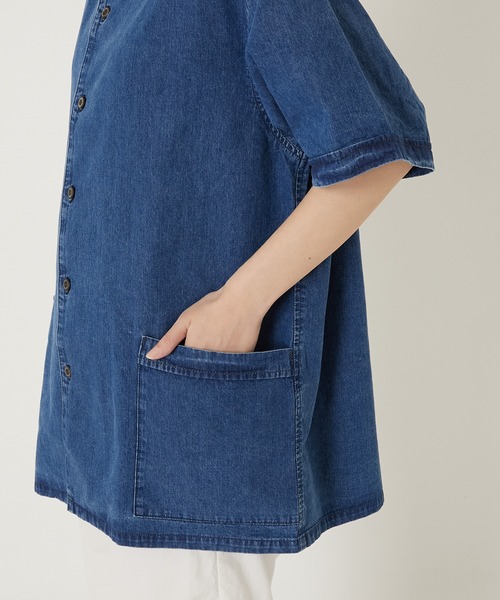 BLUE BLUE(ブルーブルー)の「STS0043 ジャガードデニムビーチシャツ(シャツ/ブラウス・メンズ・ブルー・SMALL/LARGE/MEDIUM/X-LARGE)」の14枚目の写真