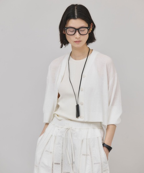 Curensology(カレンソロジー)/シアーショートニットカーディガン