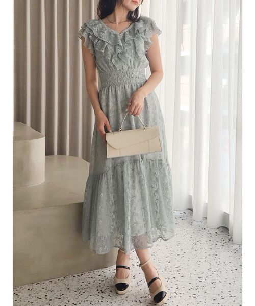 dazzlin バックリボンレースノースリワンピース Sサイズ dazzlin ワンピース バックリボンレースノースリワンピース