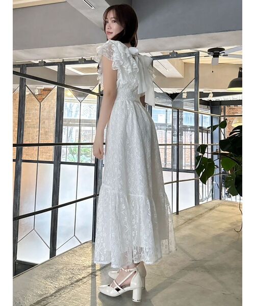【1日限定割引】ダズリン dazzlin バックリボンレースノースリワンピース バックリボンレースノースリワンピース(ワンピース)|dazzlin