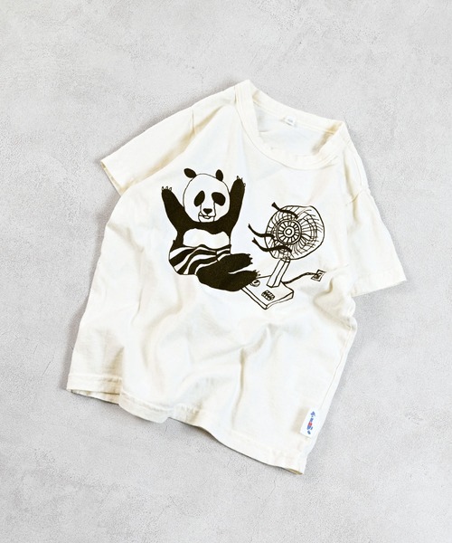 JIPPON(ジポン)の「イラストTシャツ/日本製(Tシャツ/カットソー・キッズ・ライトブルー/オフホワイト/グリーン/アイボリー・80/90/95/100/110/120/130/140)」の2枚目の写真