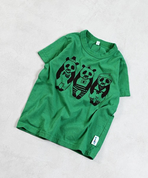 JIPPON(ジポン)の「イラストTシャツ/日本製(Tシャツ/カットソー・キッズ・ライトブルー/オフホワイト/グリーン/アイボリー・80/90/95/100/110/120/130/140)」の4枚目の写真