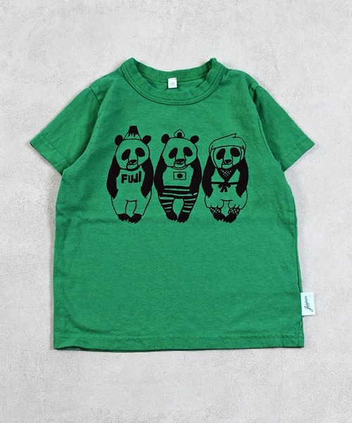 JIPPON(ジポン)の「イラストTシャツ/日本製(Tシャツ/カットソー・キッズ・ライトブルー/オフホワイト/グリーン/アイボリー・80/90/95/100/110/120/130/140)」の6枚目の写真