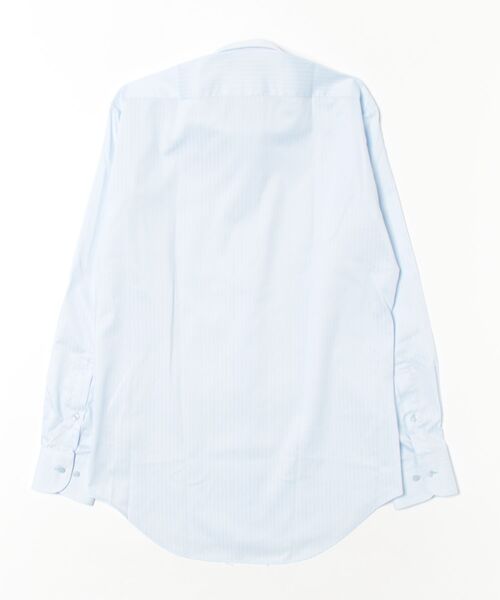 TAKA-Q(タカキュー)の「ワイシャツ メンズ 形態安定 透け防止 遮熱 UVカット 綿混 カッタウェイ 長袖 ビジネス ドレス スタンダードフィット(ビジネスシャツ・メンズ・サックスブルー・首回り43cm-裄丈86cm/首回り43cm-裄丈82cm/首回り39cm-裄丈80cm/首回り39cm-裄丈84cm/首回り41cm-裄丈82cm/首回り41cm-裄丈86cm/首回り37cm-裄丈80cm/首回り45cm-裄丈86cm)」の3枚目の写真