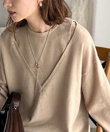 オーバーサイズ」に該当するレディースのニット/セーター（ベージュ系