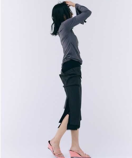 JOSE MOON(ジョゼムーン)の「BELTED STRAP SANDAL/ベルテッドストラップサンダル(サンダル・レディース・ホワイト/ライム/ピンク・35/37/39)」の19枚目の写真