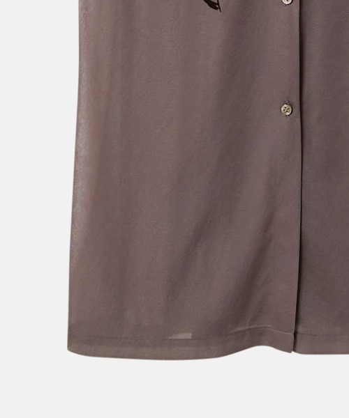 LE CIEL BLEU(ルシェルブルー)の「シアーシャツドレスwフロッキーフラワー / Sheer Shirt Dress w/Flocked Flower(ワンピース・レディース・ブラック/ライトグリーン/ブラウン・38/36)」の17枚目の写真