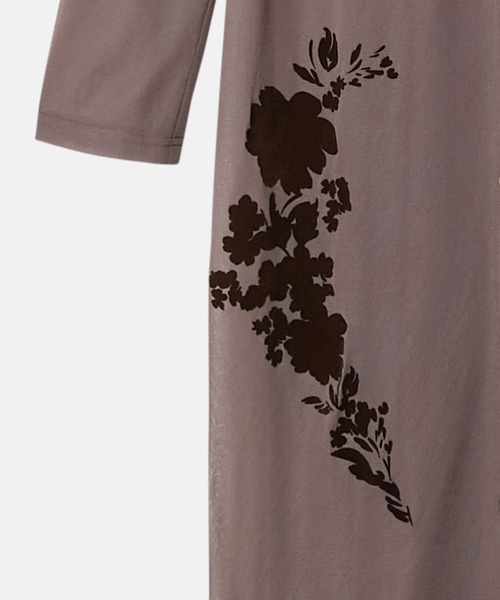 LE CIEL BLEU(ルシェルブルー)の「シアーシャツドレスwフロッキーフラワー / Sheer Shirt Dress w/Flocked Flower(ワンピース・レディース・ブラック/ライトグリーン/ブラウン・38/36)」の16枚目の写真