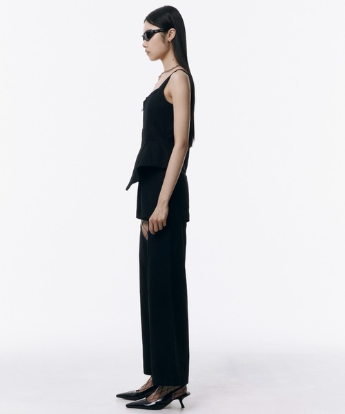 LAYERED PEPURUM TOPS/レイヤードペプラムトップス（Tシャツ