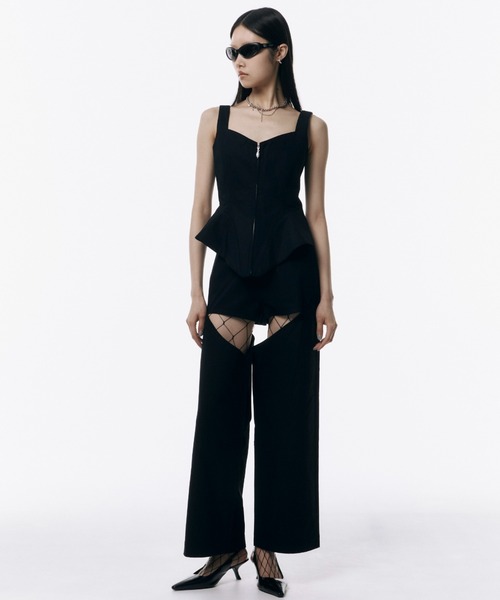 訳あり　josemoon BARE SET UP RANDOM GATHER BARE TUNIC(36 WHITE): TOPSjosemoon