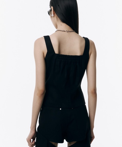 トップス Moon LAYERED PEPURUM TOPS/レイヤードペプラムトップス(Tシャツ