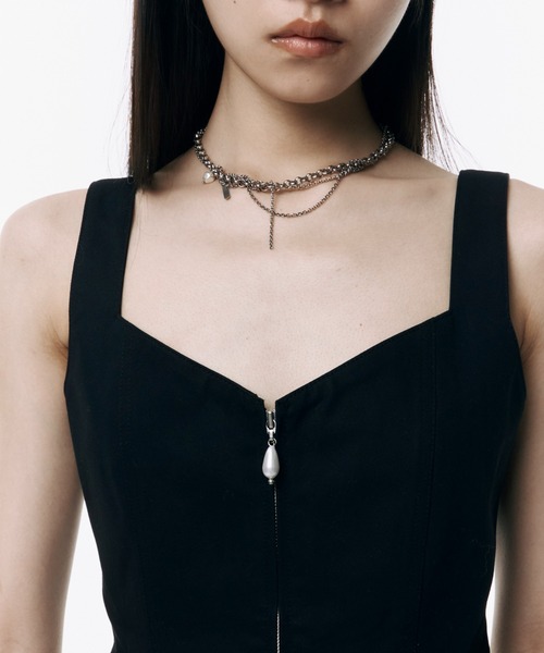 josemoon 25年SS新作ブラック カットオフトップス LAYERED PEPURUM TOPS/レイヤードペプラムトップス（Tシャツ