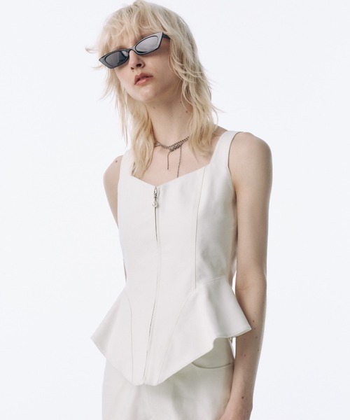 tシャツ LAYERED PEPURUM TOPS/レイヤードペプラムトップス レディース LAYERED PEPURUM TOPS/レイヤードペプラムトップス（Tシャツ