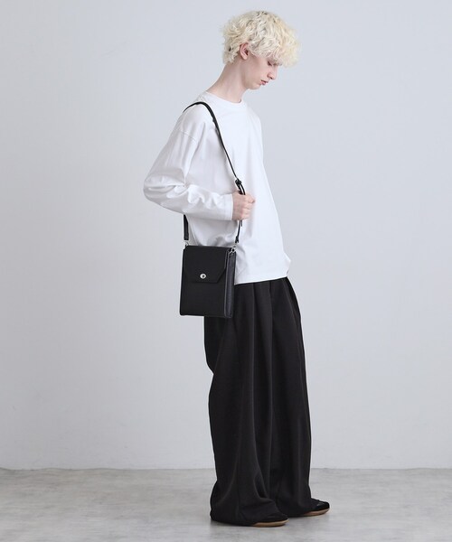 tk.TAKEO KIKUCHI（ティーケータケオキクチ）の「スクエアボックスショルダーバッグ（ユニセックスアイテム）（ショルダーバッグ・メンズ・ブラック系7/グレー系その他3/グレー系その他2/ブラック系/ブラック系その他・00）」の14枚目の写真