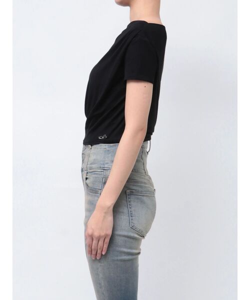 EMODA（エモダ）の「ギャザールーズフィットトップ（Tシャツ/カットソー・レディース・グレー/ブラック/ホワイト・FREE）」の21枚目の写真