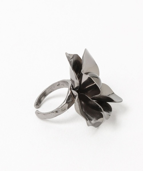 HARE(ハレ)の「ビッグフラワーリング(HARE)(リング・レディース・ブラック/シルバー・FREE)」の15枚目の写真