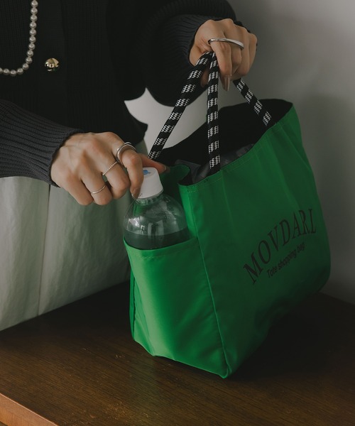 210nouve（トゥージュヌーブ）の「【リバーシブル】ビッグ ロゴ トートバッグ S（トートバッグ・レディース・ネイビー/グリーン/ブラック/オレンジ/パープル・FREE）」の10枚目の写真