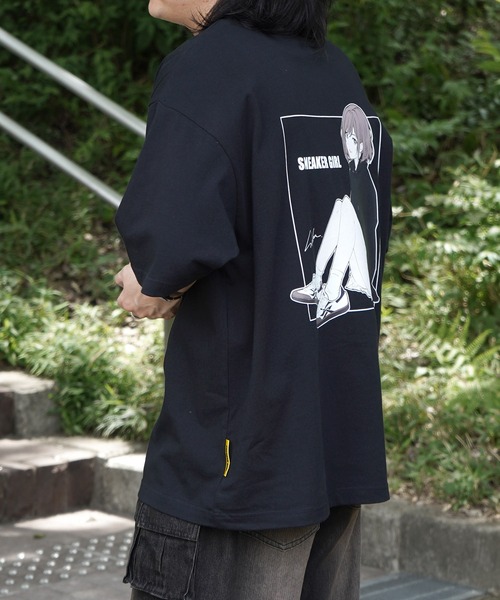 ILL'S（イルズ）の「【SNKR GIRL × #鹿 (Shika) コラボ】ビッグシルエット イラストバックプリント半袖Tシャツ メンズ レディース（Tシャツ/カットソー・メンズ・ホワイト/ホワイト系その他/ブラック/ブラック系その他2/ホワイト系その他2/ブラック系その他・M/L）」の20枚目の写真