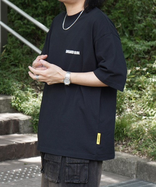 ILL'S（イルズ）の「【SNKR GIRL × #鹿 (Shika) コラボ】ビッグシルエット イラストバックプリント半袖Tシャツ メンズ レディース（Tシャツ/カットソー・メンズ・ホワイト/ホワイト系その他/ブラック/ブラック系その他2/ホワイト系その他2/ブラック系その他・M/L）」の22枚目の写真