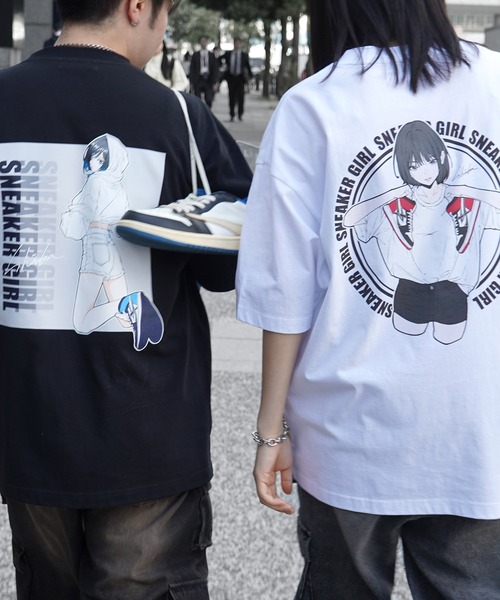 ILL'S（イルズ）の「【SNKR GIRL × #鹿 (Shika) コラボ】ビッグシルエット イラストバックプリント半袖Tシャツ メンズ レディース（Tシャツ/カットソー・メンズ・ホワイト/ホワイト系その他/ブラック/ブラック系その他2/ホワイト系その他2/ブラック系その他・M/L）」の17枚目の写真