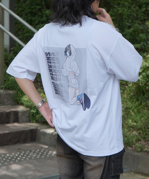 ILL'S（イルズ）の「【SNKR GIRL × #鹿 (Shika) コラボ】ビッグシルエット イラストバックプリント半袖Tシャツ メンズ レディース（Tシャツ/カットソー・メンズ・ホワイト/ホワイト系その他/ブラック/ブラック系その他2/ホワイト系その他2/ブラック系その他・M/L）」の15枚目の写真