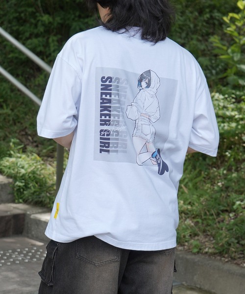 ILL'S（イルズ）の「【SNKR GIRL × #鹿 (Shika) コラボ】ビッグシルエット イラストバックプリント半袖Tシャツ メンズ レディース（Tシャツ/カットソー・メンズ・ホワイト/ホワイト系その他/ブラック/ブラック系その他2/ホワイト系その他2/ブラック系その他・M/L）」の13枚目の写真