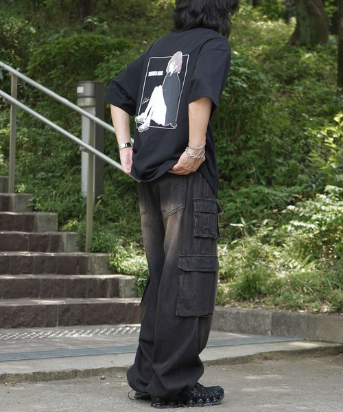 ILL'S（イルズ）の「【SNKR GIRL × #鹿 (Shika) コラボ】ビッグシルエット イラストバックプリント半袖Tシャツ メンズ レディース（Tシャツ/カットソー・メンズ・ホワイト/ホワイト系その他/ブラック/ブラック系その他2/ホワイト系その他2/ブラック系その他・M/L）」の19枚目の写真