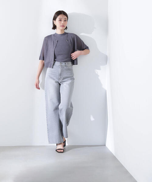 NATURAL BEAUTY BASIC（ナチュラルビューティーベーシック）の「◇【Oggi掲載】シアーショートカーデアンサンブル（カーディガン/ボレロ・レディース・チャコールグレー/ベージュ/ブラウン/グリーン・FREE）」の20枚目の写真