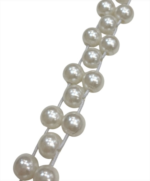 WILLSELECTION（ウィルセレクション）の「パール付きゴムベルト（ベルト・レディース・オフホワイト・FREE）」の5枚目の写真