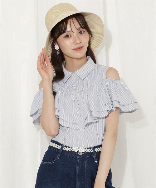 WILLSELECTION（ウィルセレクション）の「パール付きゴムベルト（ベルト・レディース・オフホワイト・FREE）」の4枚目の写真