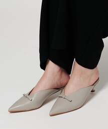 CORSO ROMA,9 | <CORSO ROMA 9>レザー リボン ポインテッド ミュール(サンダル)